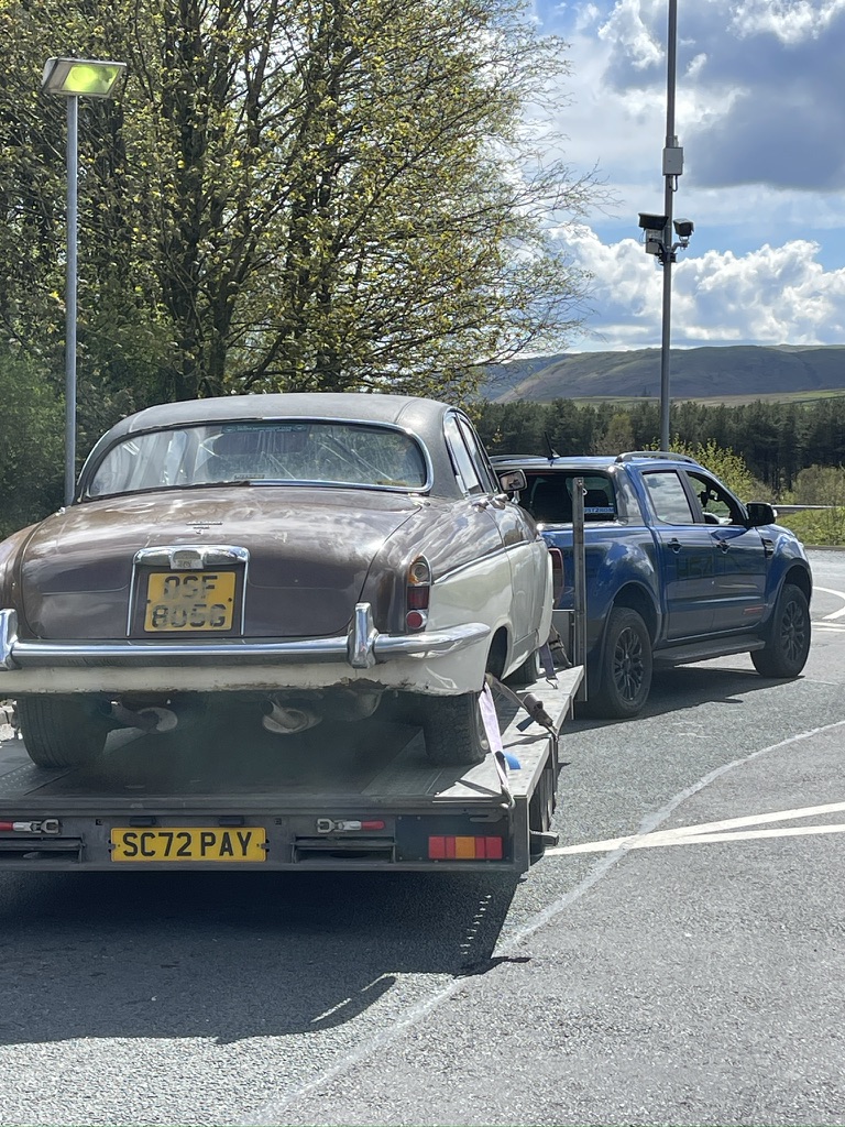 Classic car ready for careful delivery